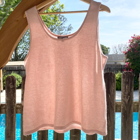 Neiman Marcus The Cashmere Collection Tank Top Womens 3XL Blush-Pink - Picture 3 of 10